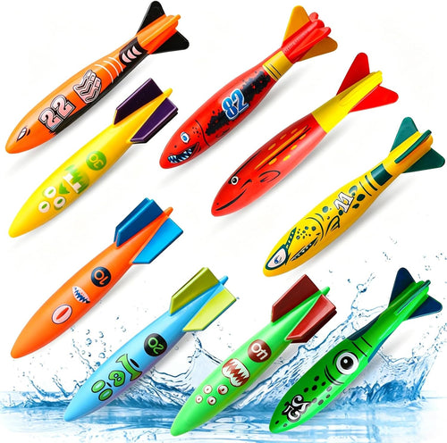 Pool Diving Torpedo Toys, 9 Pcs 
